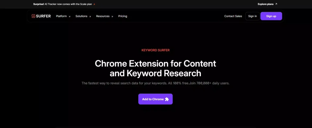keyword surfer free keyword research tool
