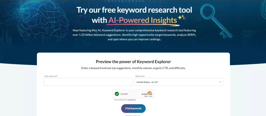 moz free keyword research tools